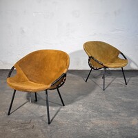 Lusch & Co.  "Balloon" bőrfotel retro csővázas fotel [ár/db]