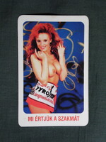 Kártyanaptár,Pyrostop lángmentesítő Kft,Üllő,erotikus női akt modell, 1992   (7)