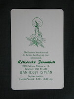 Kártyanaptár,Bánhegyi István kétkerekű járműbolt,kerékpár,motorkerékpár üzlet,Siklós, 1993   (7)