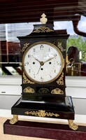 Quarter-hour date function Empire table clock circa 1820