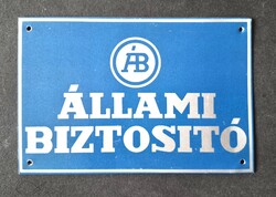 Régi Állami Biztosító tábla