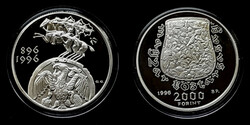 V 6628 Magyarország ezüst 2000 forint 1996 Honfoglalás Proof