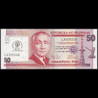 Fülöp-szigetek 50 Piso 2013 P-216 emlékbankjegy UNC