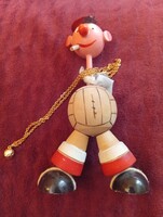 Román lottó- focis retro fa figura