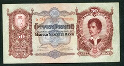 1932 50 Pengő - hajtatlan, új aUNC