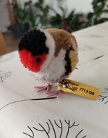 (VBL3) Ritka vintage Steiff miniatűr gyapjú madár figura