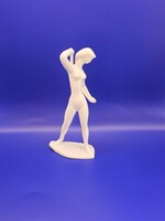 Drasche porcelán -  ,Törölköző akt ' -  Veres Miklós tervezése -  hibátlan...(G1)