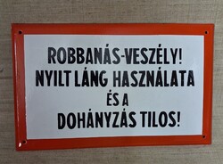 Régi zománc tábla.