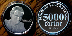 W 0677 Magyarország ezüst 5000 forint 2009 Radnóti Miklós Proof