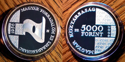 K 0880 Magyarország ezüst 5000 forint 2006 Magyar Forradalom és Szabadságharc 1956 Proof