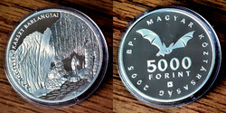 V 1971 Magyarország ezüst 5000 forint 2005 Aggtelek Proof