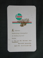 Kártyanaptár,Kuti Tivadar Castrol benzinkút,Zengővárkony, 1994   (7)