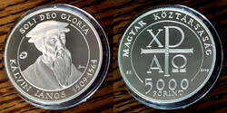 V 6843 Magyarország ezüst 5000 forint 2009 Kálvin Proof