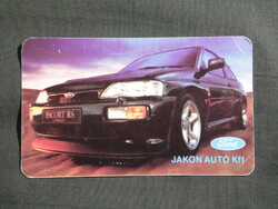 Kártyanaptár,Pécs,Jakon autókereskedés,Ford Escort RS autó, 1994   (7)