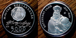K 0422 Magyarország ezüst 5000 forint 2007 Kétszáz éve született Batthyány Lajos Proof