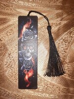 Bookmark tasseled skull dark romance NEW