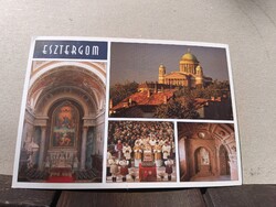 Esztergom Bazilika képeslap bélyeggel és alkalmi bélyegzéssel - Főposta (2001)