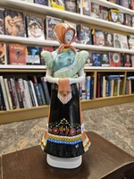 Hollóházi matyó népviselet porcelán figura