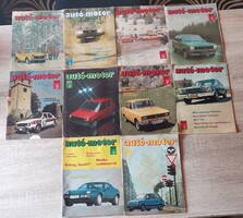Autó-Motor 1977-es szinte TELJES évfolyam – IGAZOLTAN ÉRINTETLEN POSZTEREKKEL! (Lada, Ikarus, F1)