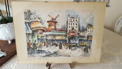 Marius Girard "Párizs,Moulin Rouge" bohó stílusú litográfia