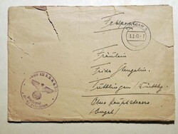 Eredeti 1943-as Náci ,horogkeresztes  német tábori levél –
