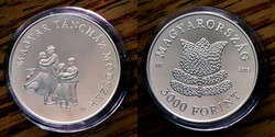 K 0890 Magyarország ezüst 3000 forint Táncház módszer Proof