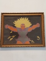 JANKOVICS MARCELL(1941-2021).eredeti rajz-RITKA!!!!!!!!!!