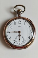 Omega Ezüst Zsebóra 1915 – 3 Részes Tömör Ezüst Tok – Grand Prix Paris 1900 – Teljes Szerviz