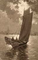 Képeslap: Hajók. 1914.