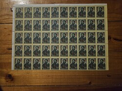 1944-es Kossuth Lajos 50 fillér 50 -és (fél ív ) összefüggés **