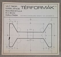 1975 TÉRFORMÁK kiállítási    katalógus – Vilt Tibor, Kass János, Gulyás Gyula