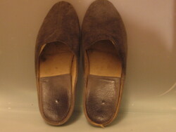 Gray suede leather indoor slippers size 41
