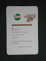 Kártyanaptár,Kuti Tivadar Castrol benzinkút,Zengővárkony, 1995   (7)