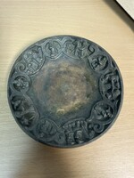 Tevan Margit (1901 - 1978) Iparművészeti Archaizáló Bronz Dísztál A191