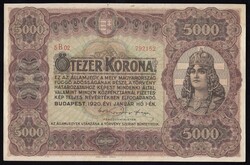 5000 korona 1920 (F+)
