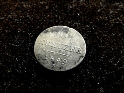 1849 ezüst B veret KÖRMÖCBÁNYA 6 kreuzer krajcár FERENC JÓZSEF RITKA !!! (LB7)