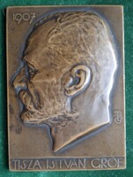 Beck Ö. Fülöp: gróf Tisza István miniszterelnök plakett, 1907