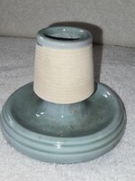 Zsolnay Porcelain Candle Holder with Match Ring