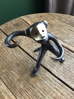 Régi Walther Bosse stílusú réz majom só, bors tartó figura