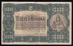 10000 korona 1923 Orell Füssli (F+)