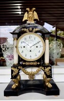 Quarter-hour date function Empire table clock circa 1810-20