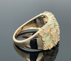 • Mesés etióp nemes opál 925 sterling ezüst  14ct au.56-os gyűrű új, ritka