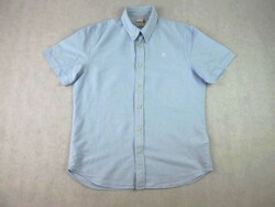 EREDETI TIMBERLAND SLIM FIT (M) ELEGÁNS VILÁGOSKÉK RÖVID UJJÚ FÉRFI LENVÁSZON-PAMUT ING