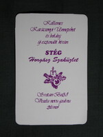 Kártyanaptár,Stég horgász szaküzlet,Barcs, 1995   (7)