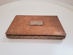 Iparművészeti Bronz Cigaretta Tartó Mogh