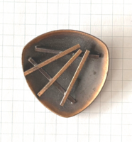 Vintage Mid-Century / Brutalista vörösréz stúdió bross (4 cm, 13g)