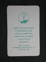 Kártyanaptár,Kuti Józsefné italdiszkont,Dombóvár, 1995   (7)