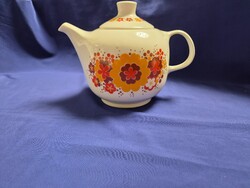 Alföldi porcelán narancssárga Bella virág mintás teás kanna
