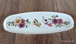 Zsolnay Pillangó mintás porcelán kupicás tálca