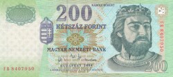 200 forint 2004 "FB" 2. aUNC pici sarokhiba